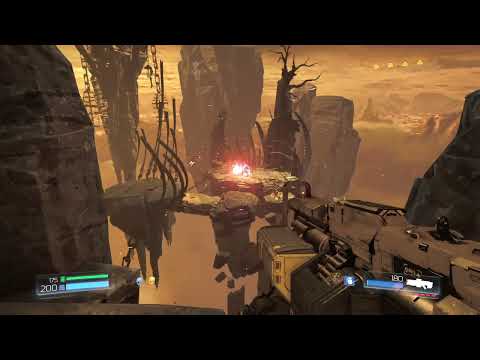 DOOM (2016) - Two Revenants and a Mancubus Fighting Each Other