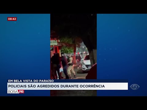Policiais agredidos em ocorrência em Bela Vista do Paraíso, no PR