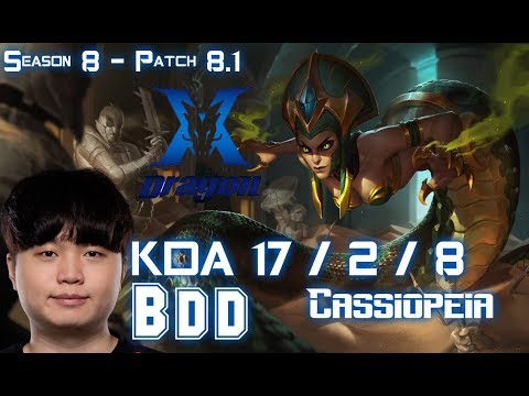 KZ BDD CASSIOPEIA vs CORKI Mid - Patch 8.1 KR Ranked
