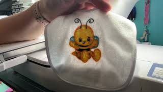Machine Embroidery - Baby Bee Bib