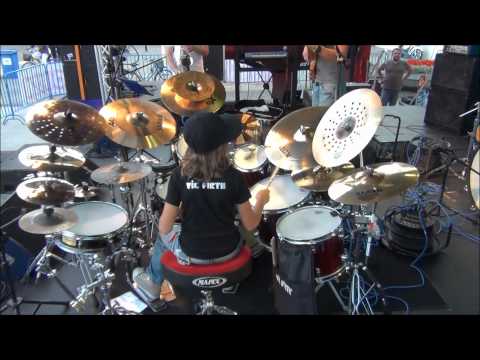 IF,Igor Falecki drummer ,Rynek Sztuki Płock  ,(10 y old),rehearsal