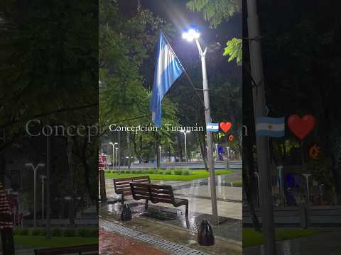 Concepción, Tucumán 🇦🇷 | Noche de Lluvia en la Plaza y Bandera Argentina en Alto