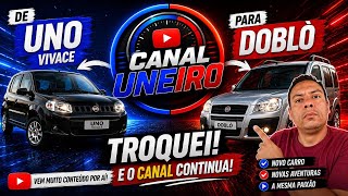 TROQUEI MEU UNO VIVACE POR UMA FIAT DOBLÒ! 😱 O Canal Uneiro Continua!