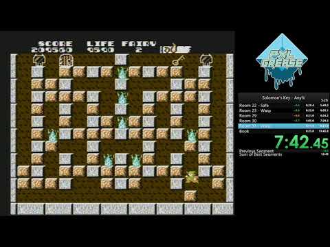 Solomon's Key Any% in 13:30 by PxlGrease!