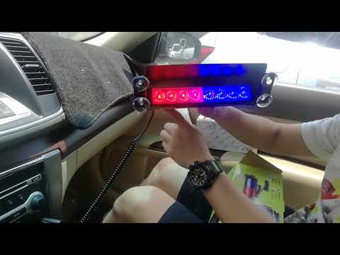 8 LED Car Dash Strobe Lights Flash Emergency Police Warning Lamp