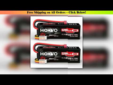 HOOVO 5200 mAh Lipo Battery 3S 11.1 V  80C Hard Case RC Lipo Battery with T Plug RC Battery for RC