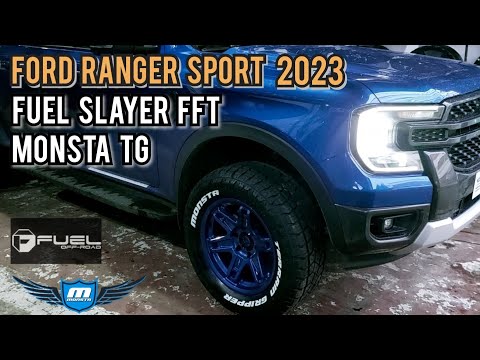 Fuel Slayer FFT 18" paired with Monsta TG 285x60 R18 on a Ford Ranger Sport 2023 @ RNH Tire Supply