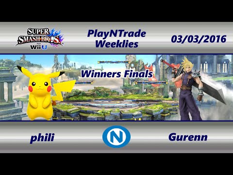 PnT 03/03/16 - phili (Pikachu) vs. Gurenn (Cloud) - Winners Finals - SSB4
