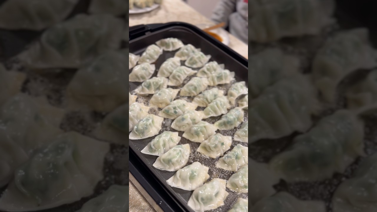 Gyoza fatti a mano🥟 Ne abbiamo chiusi ben 120! Li mangiamo bruciandoci la bocca. Siamo pazzi!