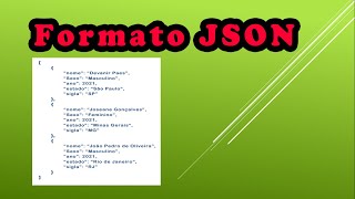 O simples mas fantástico formato de dados JSON para programação. Vídeo 1