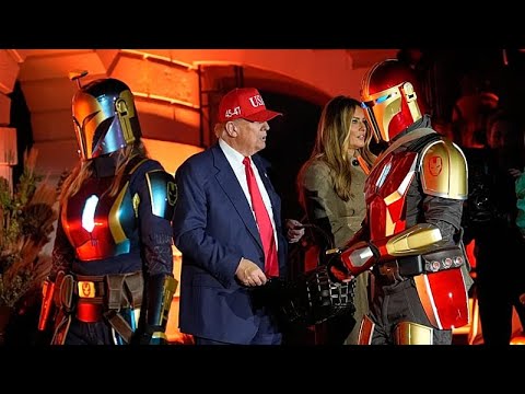 Video Thumbnail: Trump and first lady hand out candy at White House Halloween celebration