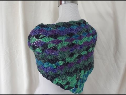 Häkeln- Dreieckstuch GRADO - flaches Häkeltuch - Woolly Hugs BANDY 07 - Veronika Hug