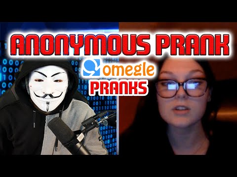 Hacking into Omegle cams PRANK with anonymous mask - Funny - Scary - Fun