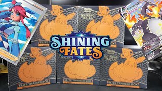 CRAZY SHINING FATES PULLS! Opening 5 Elite Trainer Boxes of Shining Fates!