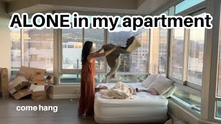 First night ALONE in my apartment! Target, cooking, etc. | Day 12 | The Moving Series