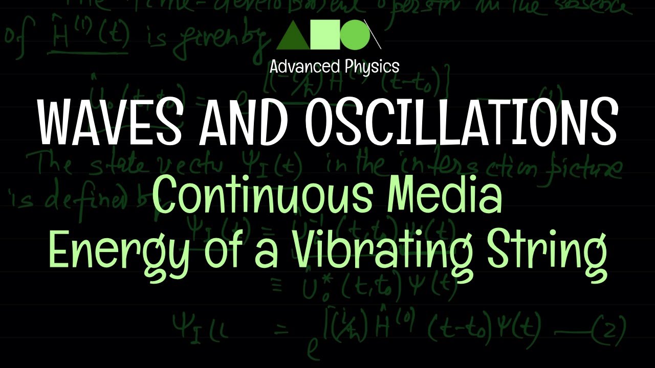 Waves and Oscillations - Continuous Media : Energy of a Vibrating String