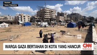 Warga Gaza Bertahan di Kota Yang Hancur