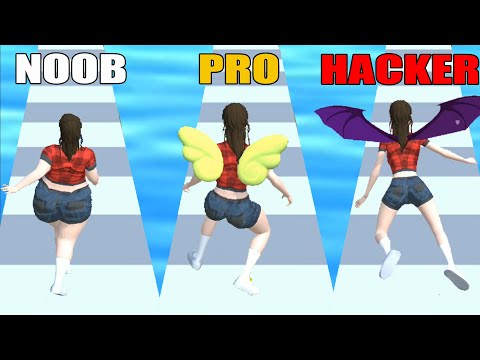 NOOB PRO HACKER Body Boxing Race 3D Game