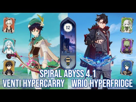 C0 Venti Hypercarry & C0 Wriothesley Hyperfridge - Spiral Abyss 4.1 - Genshin Impact