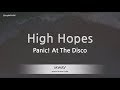 Panic! At The Disco-High Hopes (Karaoke Version)