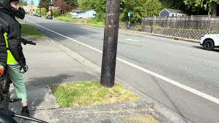 Riding rad power bike with phone helmet mount