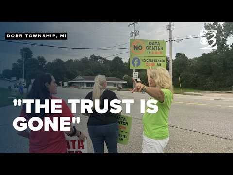 Protesters outside Private data center seminar attended by 100 ...
