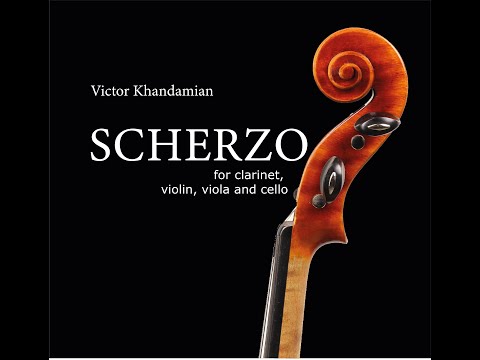 "Scherzo" for clarinet, violin, viola and cello. Score