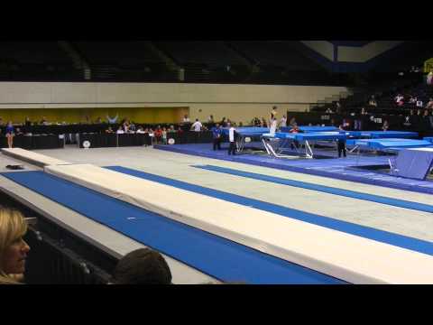 2014 Lea Callon FRA pass 2 Prelims 1718 Womens Tumbling World Age Group Champs USA