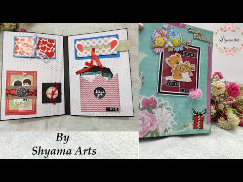 Handmade cardstock scrapbook for birthday, for gifting