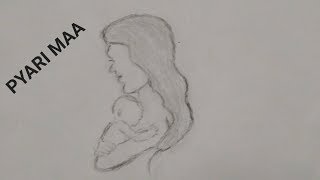 preview picture of video 'Drawing a woman her baby-pyari ma'