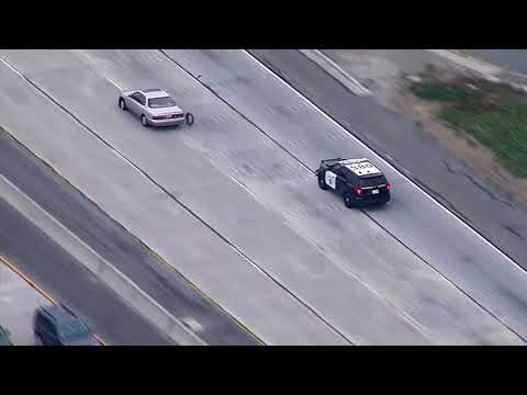 7/29/17: Car Chase Freeway Pit Maneuver - Unedited