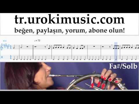 Korno Nasıl Çalınır David Guetta, Justin Bieber - 2U Tablatura Bölüm#2 um-i723