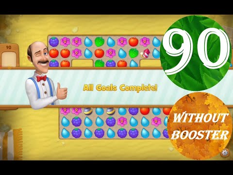 Gardenscapes Level 90 - [18 moves] [2022] [HD] solution of Level 90 Gardenscapes [No Boosters]