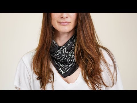 How to tie the Manner Market silk bandana/ scarf around your neck - The Classic Western