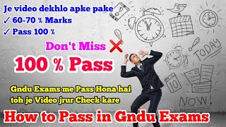 How to Score Good Marks in GNDU Exams || How to Pass in Gndu Exams || Gndu Examination Instructions