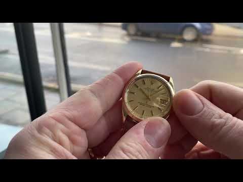 Rolex 1972 Oyster Date Perpetual Gold 1550 Automatic Mens Vintage used watch + Box