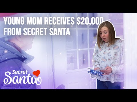 Young mom with health issues bursts into tears opening gift from a Secret Santa