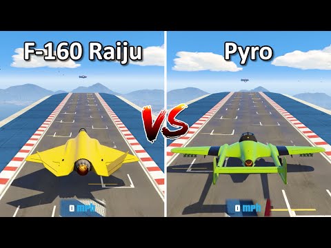 F-160 Raiju Vs Pyro - Which is Best? GTA online San Andreas Mercenaries Update