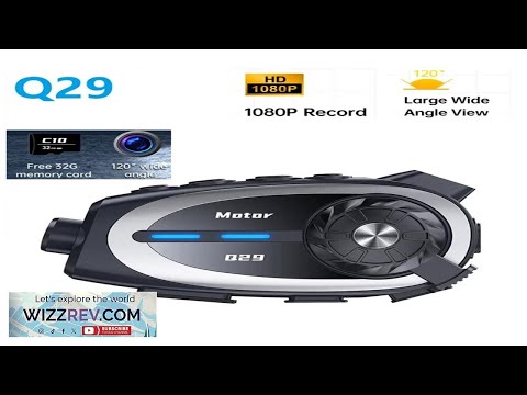 Q29 Motorcycle Bluetooth Helmet Intercom 1080P HD Wireless Camera Ultra Wide Angle