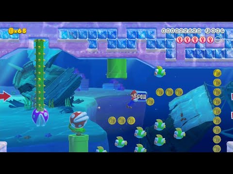 Super Mario Maker 2 - 4-4 Companion Cube Cove by Caerumaro - No Commentary