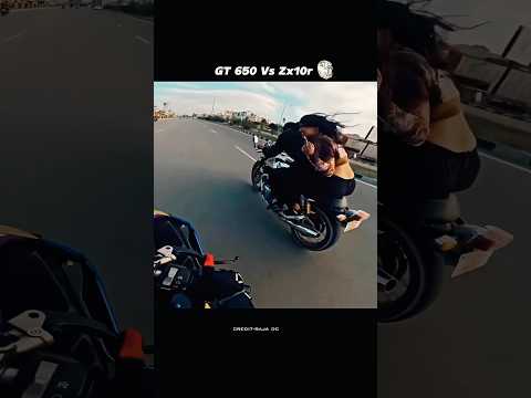 Kawasaki zx10r vs RE GT650🔥 #race #kawasaki #zx10r #gt650 #royalenfield #speed #bike