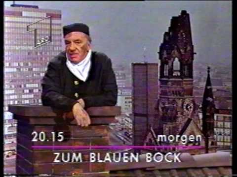 Programmhinweis ARD "Zum blauen Bock" ca. 1987