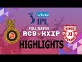 Match 42 IPL 2019 Full Highlights • RCB Vs KXIP Full Match Highlights Today