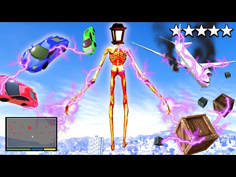 Playing As UPGRADED Light Head In GTA 5! (Siren Head's Brother CRAZY POWERS!) - GTA 5 Mods Gameplay