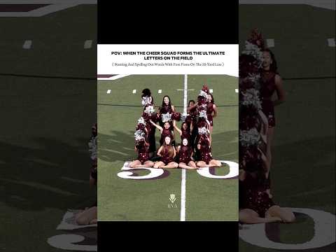 SPELLING OUT WORDS WITH POM POMS ON THE FIELD 📣✨|| #eva #cheer #stunt #football #Shortviral