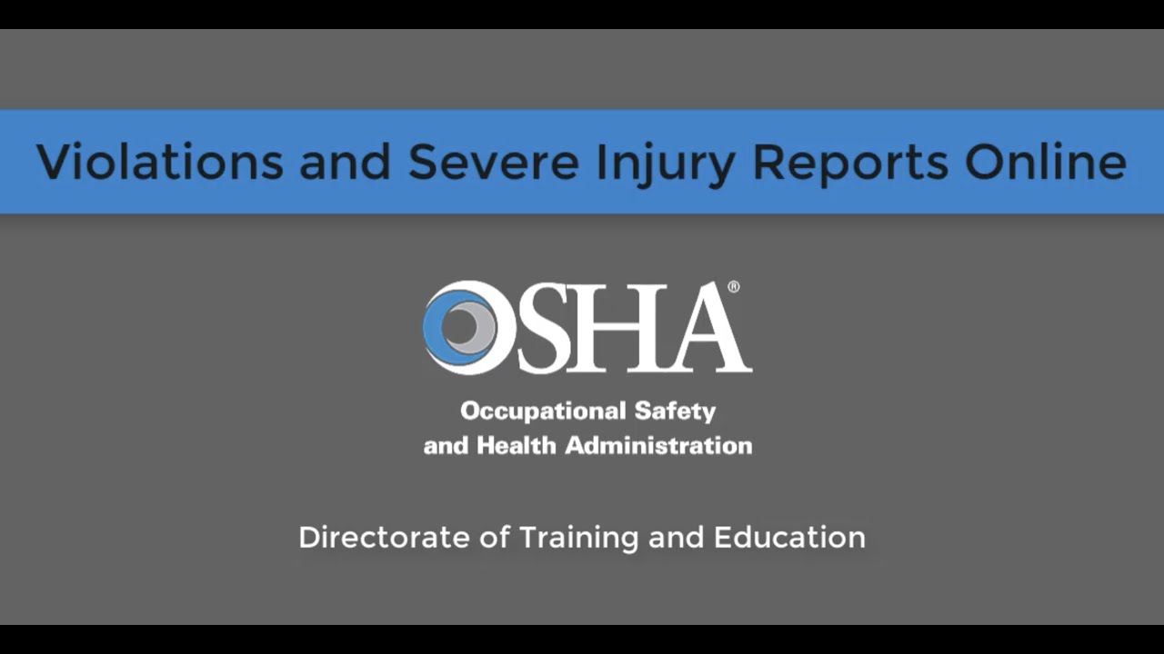 Violations and Severe Injury Reports Online