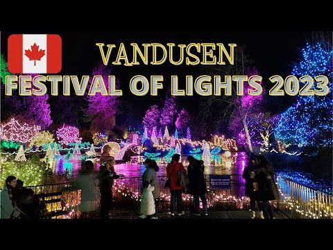 🇨🇦 Passeio a pé: Vandusen Festival of Lights 2023 | Fim de semana de abertura | Vancouver, Canadá | 25 de novembro