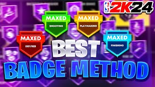 FASTEST WAY TO MAX BADGES ON NBA 2K24! HOW TO GET ALL BADGES FAST AND EASY IN 2K24