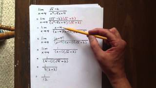 limit rationalize numerator square root