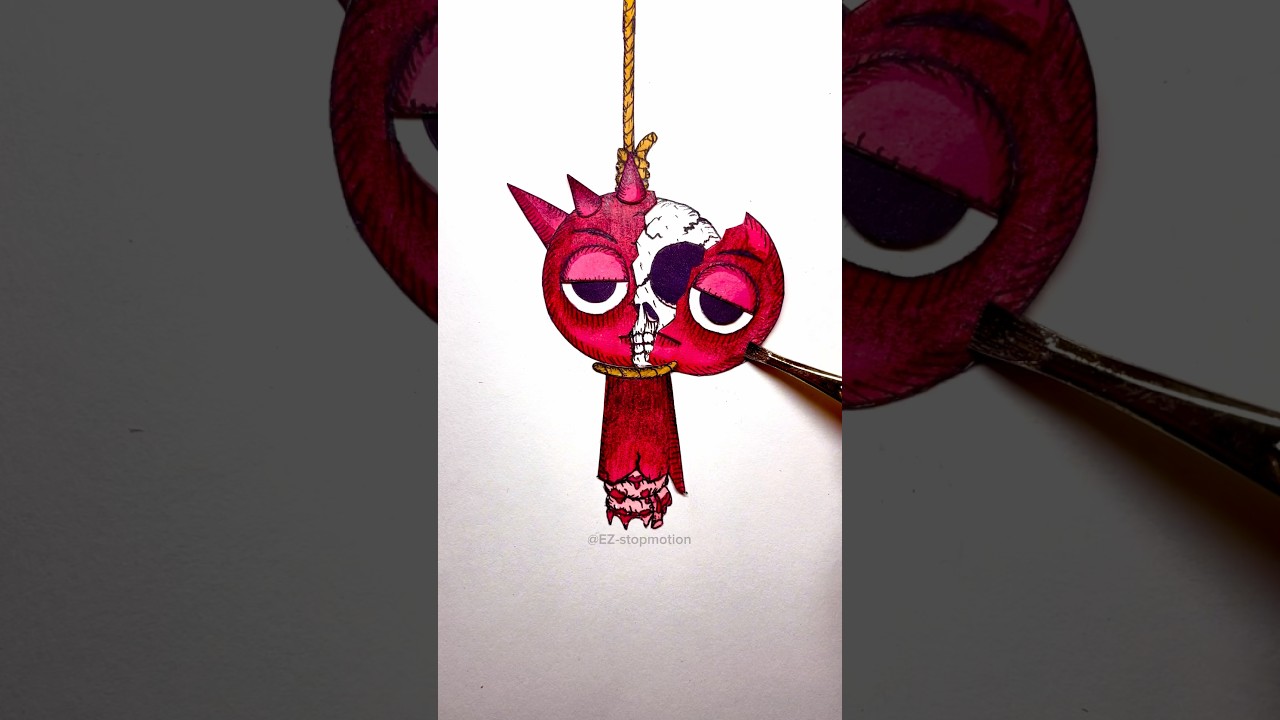 Raddy horror transformation #stopmotion #drawing #sprunki #incredibox #raddy